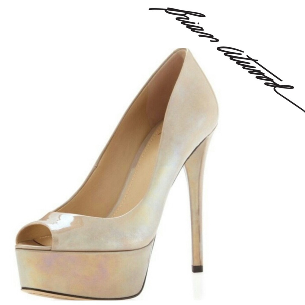 Sexy Brian Atwood Bambola Patent Leather Platform Heels Size 9/40